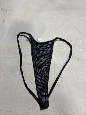 Minor creations velvet Black Patterned One-size panties